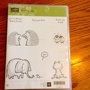 $15 / 3 for $40 Stampin Up! New - Love You Lots Stamp Set (rubber)